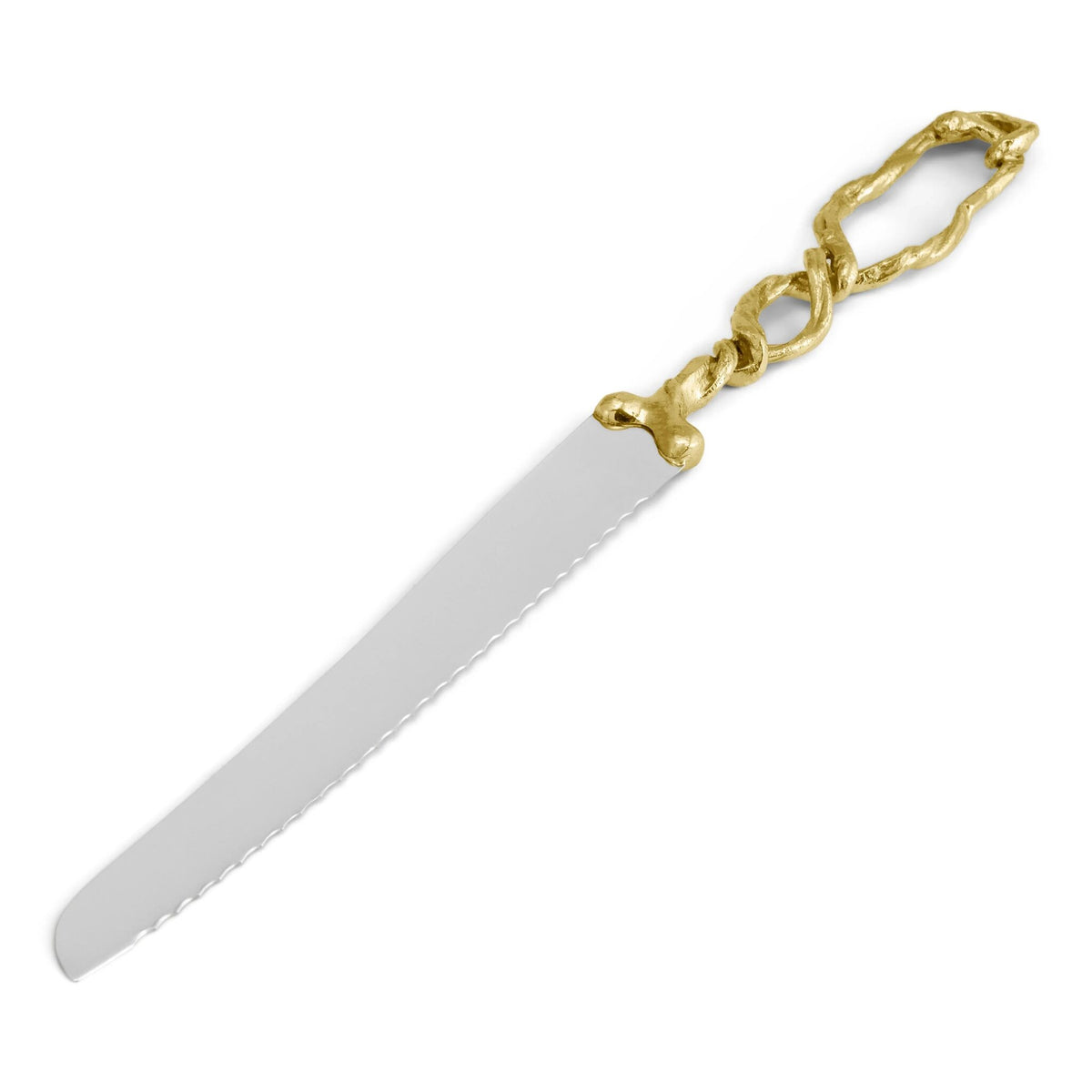 Michael Aram Wisteria Gold Bread Knife, view 4