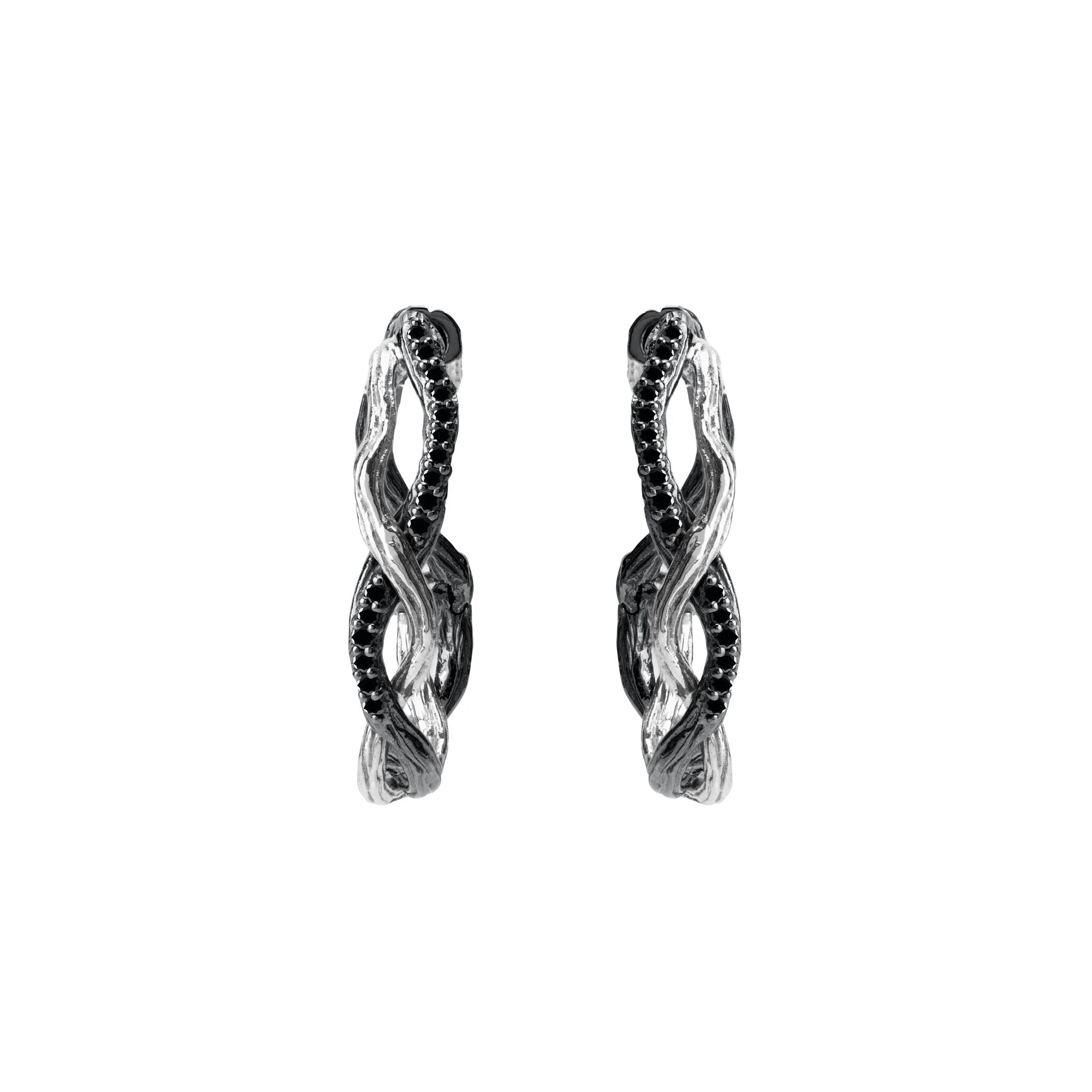Michael Aram Wisteria Hoops with Diamonds Women's Fine Earring