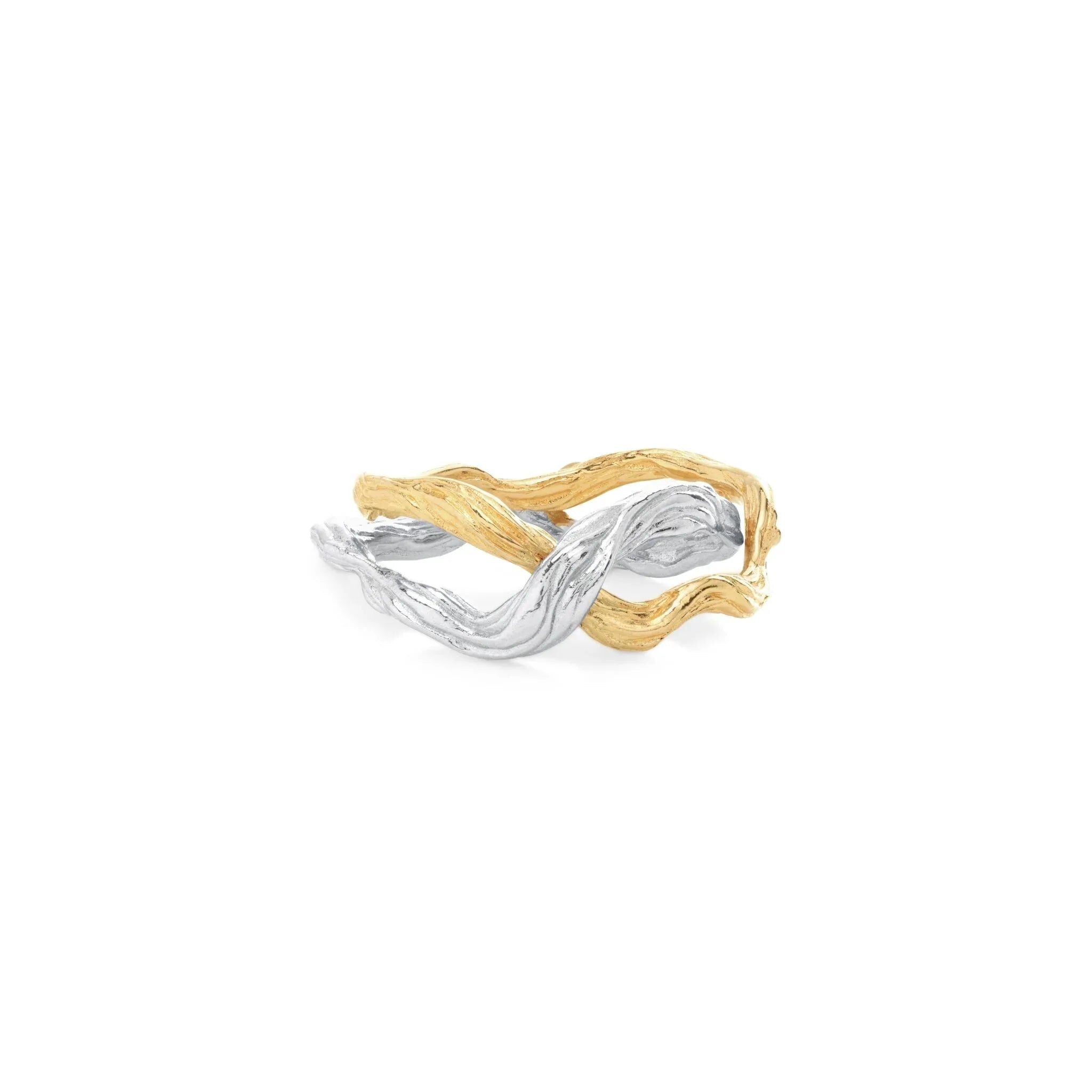 Michael Aram Wisteria Male Ring in Sterling Silver & 18K — 8