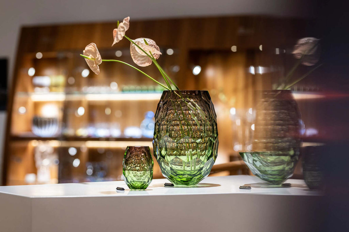 Moser Caorle Vase 13 cm in a styled setting