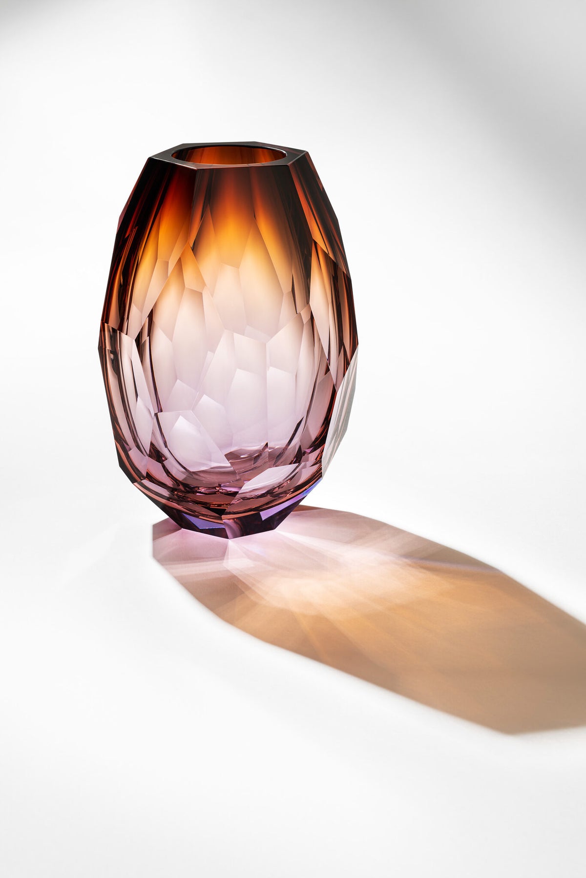 Moser Caorle Vase 21 cm in a styled setting