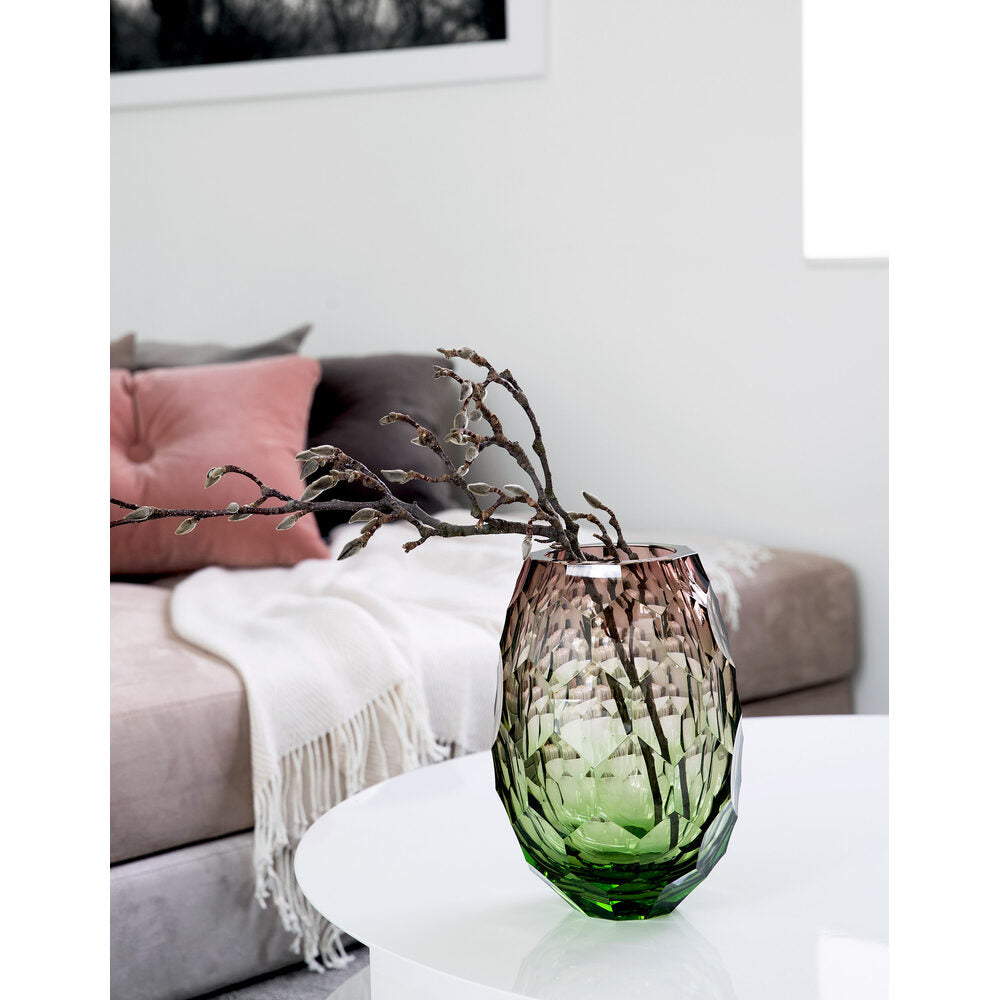 Moser Caorle Vase 21 cm in a styled setting