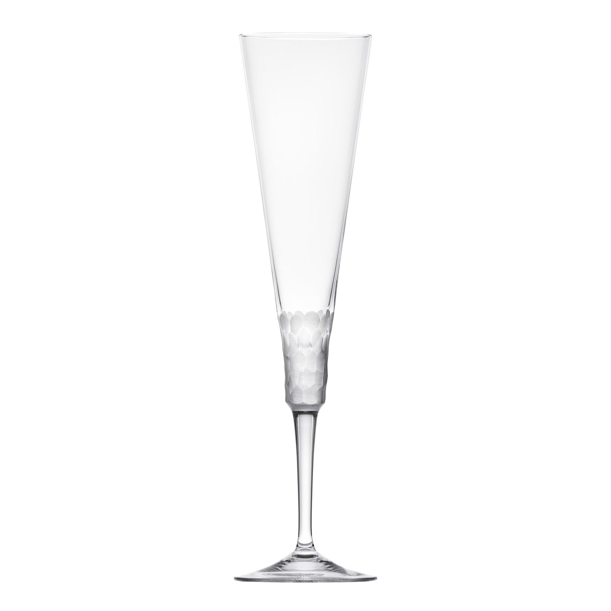 Moser Fluent Pebbles Champagne Glass 170 ml in Clear