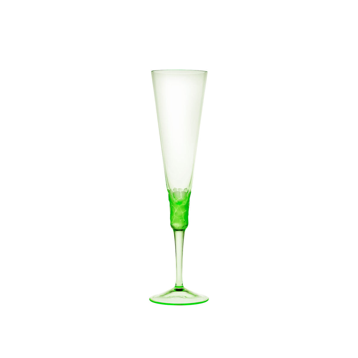 Moser Fluent Pebbles Champagne Glass 170 ml in Ocean Green