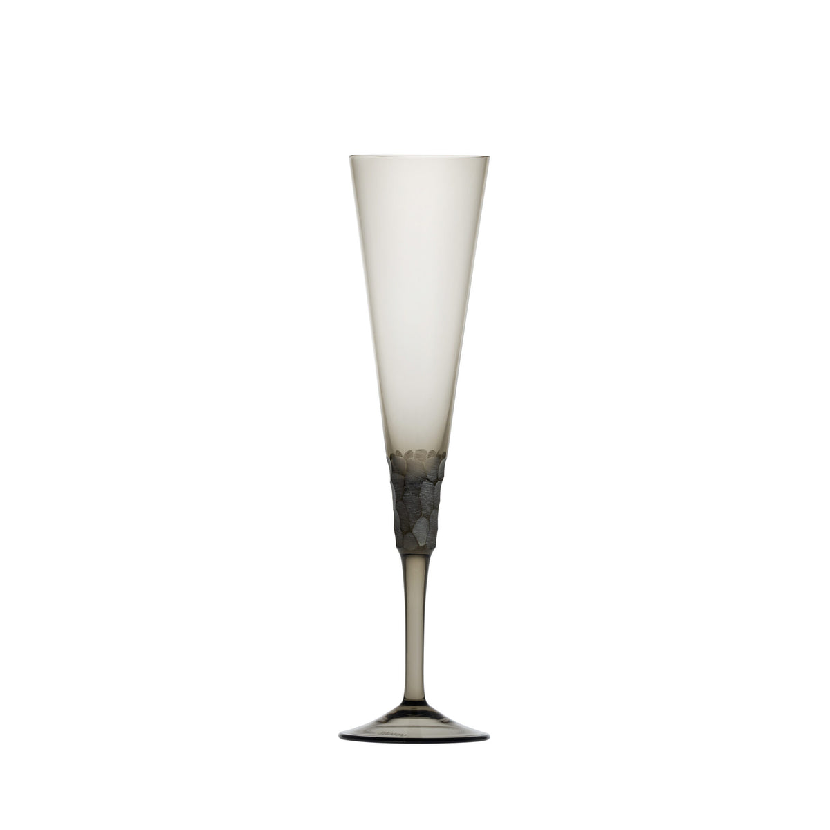 Moser Fluent Pebbles Champagne Glass 170 ml in Smoke