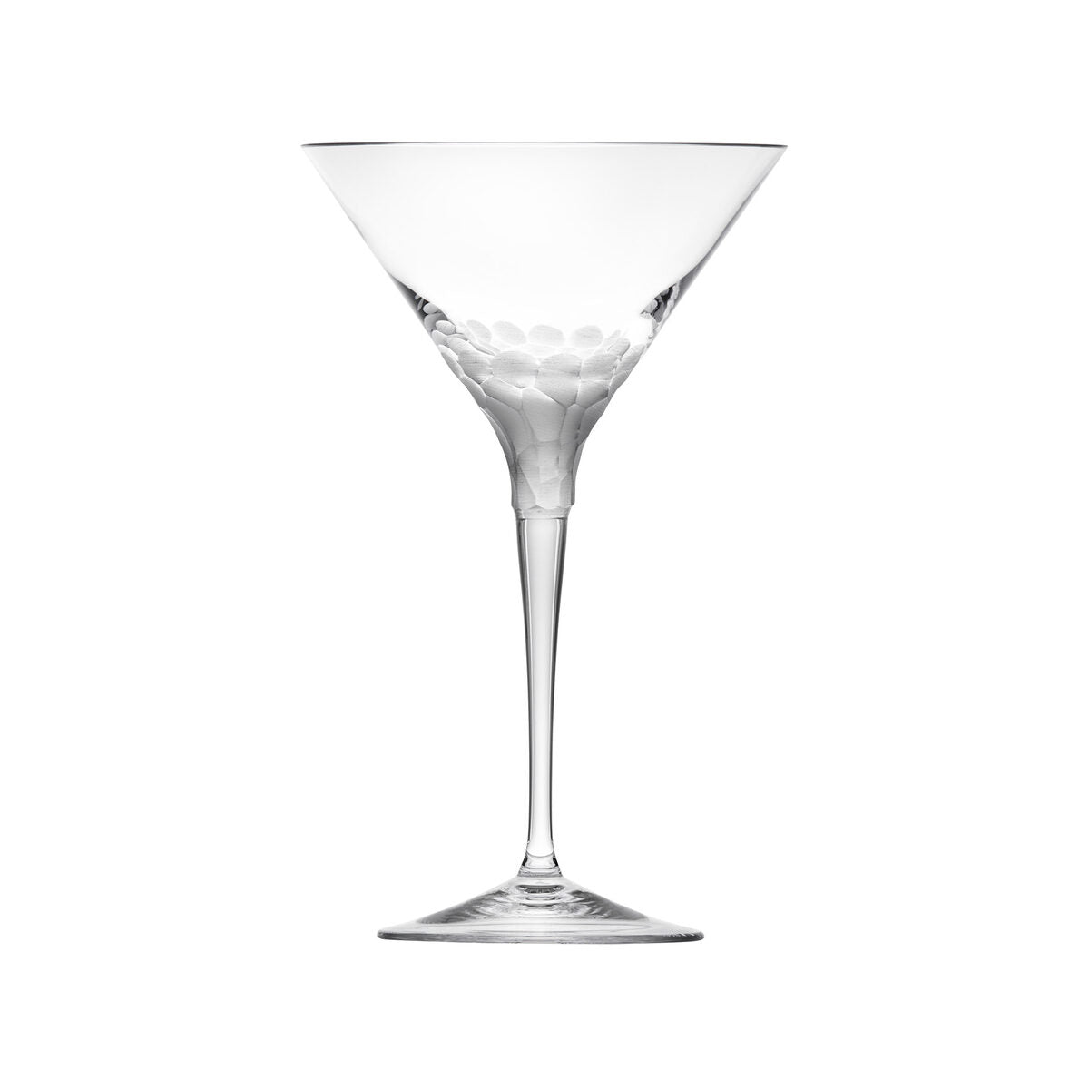 Moser Fluent Pebbles Martini Glass 260 ml in Clear