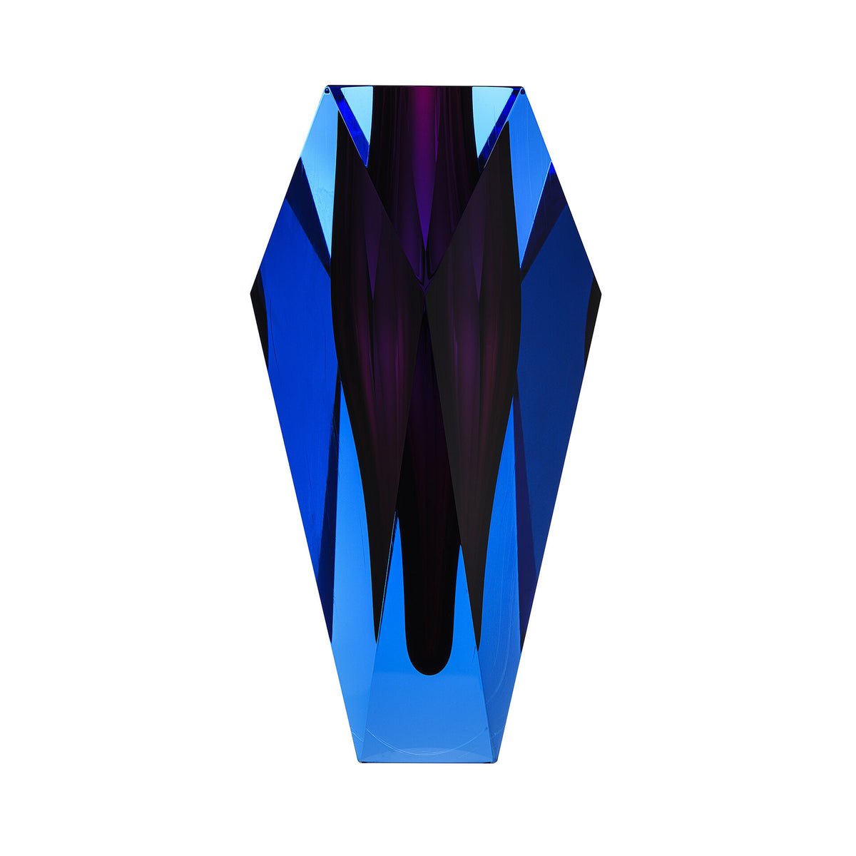Moser Gema Vase 25.5 cm in Aquamarine Rose