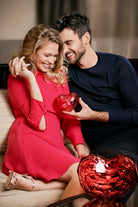 Moser Heart 10 cm in a styled setting