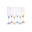 Moser Optic Champagne Glass 200 ml in six Moser colors