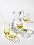 Moser Optic Water Glasses 350 ml, Set of 6 Colors in a styled setting