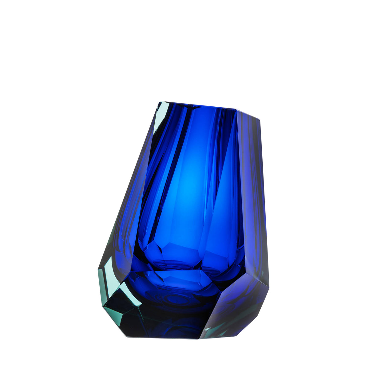 Moser Pear Vase 20 cm in Beryl Blue