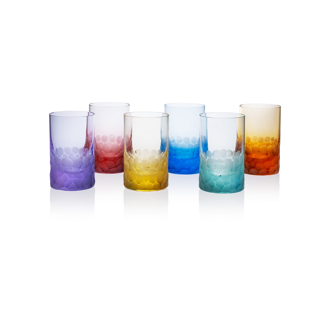 Moser Whisky Set Pebbles Glasses 220 ml, Set of 6 Colors on a white background