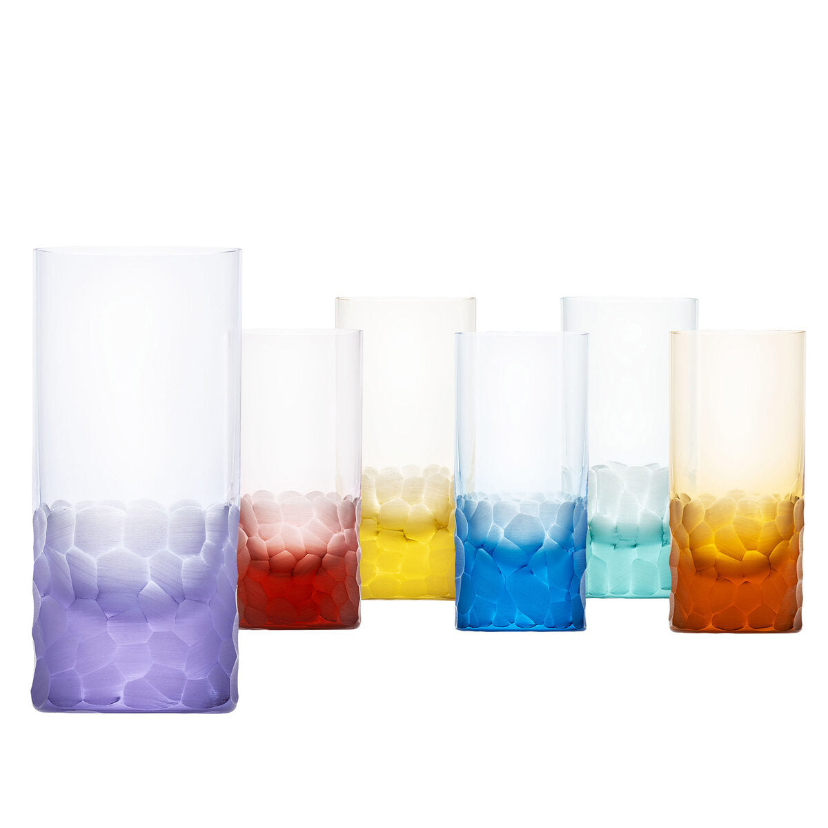 Moser Whisky Set Pebbles Glasses 400 ml, Set of 6 Colors on a white background