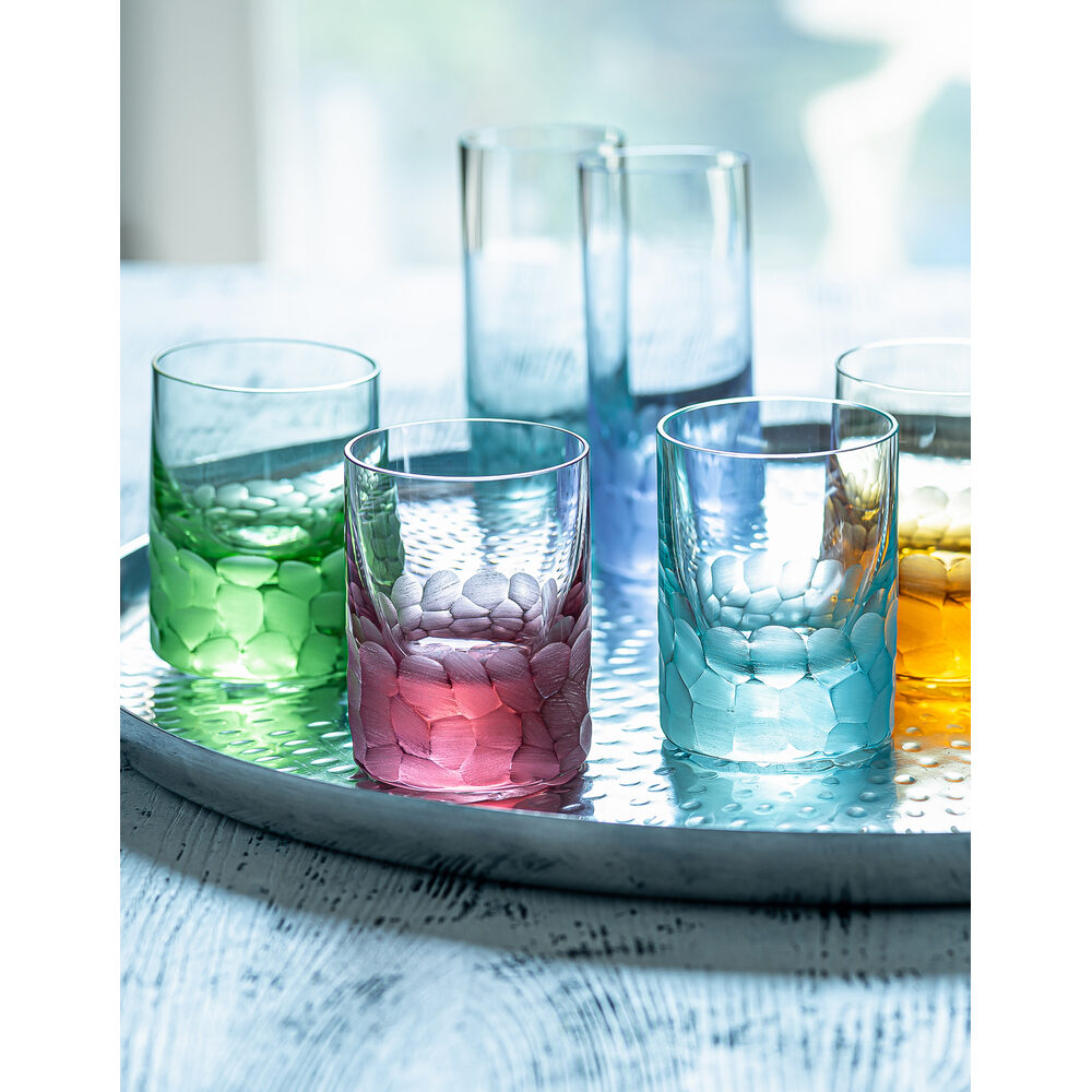 Moser Whisky Set Pebbles Shot Glass 60 ml in a styled setting