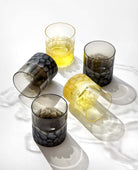 Moser Whisky Set Pebbles Shot Glasses 60 ml, Set of 6 Colors in a styled setting