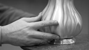 Making the Match Pewter Fluted Pitcher by hand in Italy