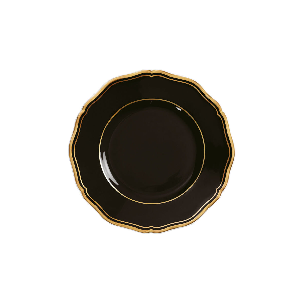 Raynaud Mazurka Gold with black background Bread and Butter Plate, 6 1/4 in