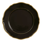 Raynaud Mazurka Gold with black background Buffet Plate, 12 1/4 in