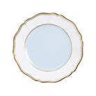 Raynaud Mazurka Gold with blue gray background Dessert Plate, 8 3/4 in