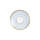 Raynaud Mazurka Gold with blue gray background Tea Saucer, 6 1/4 in