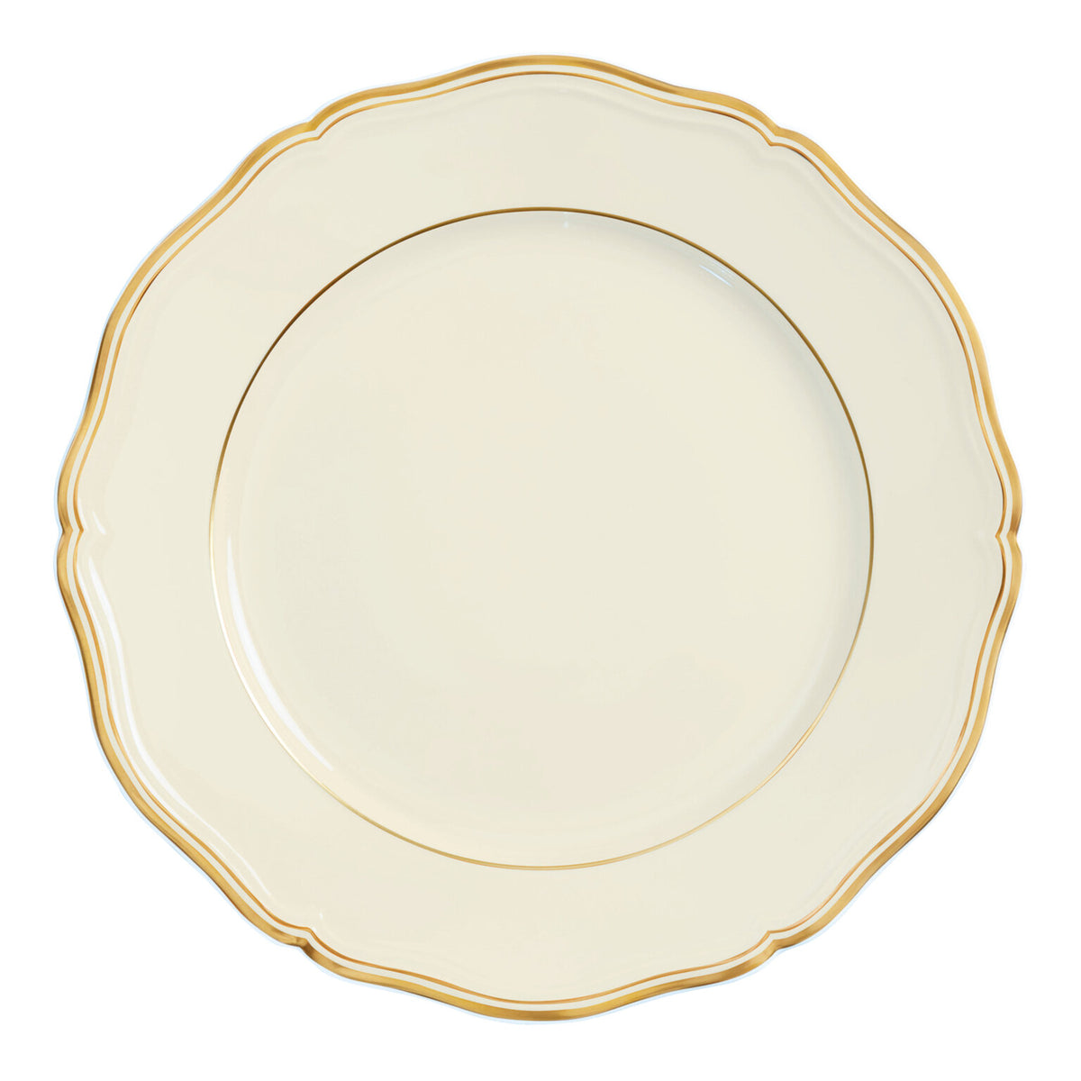 Raynaud Mazurka Gold with ivory background Buffet Plate, 12 1/4 in