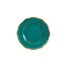 Raynaud Mazurka Gold with turquoise background Bread and Butter Plate, 6 1/4 in