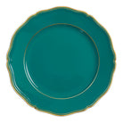 Raynaud Mazurka Gold with turquoise background Buffet Plate, 12 1/4 in