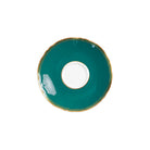 Raynaud Mazurka Gold with turquoise background Tea Saucer, 6 1/4 in