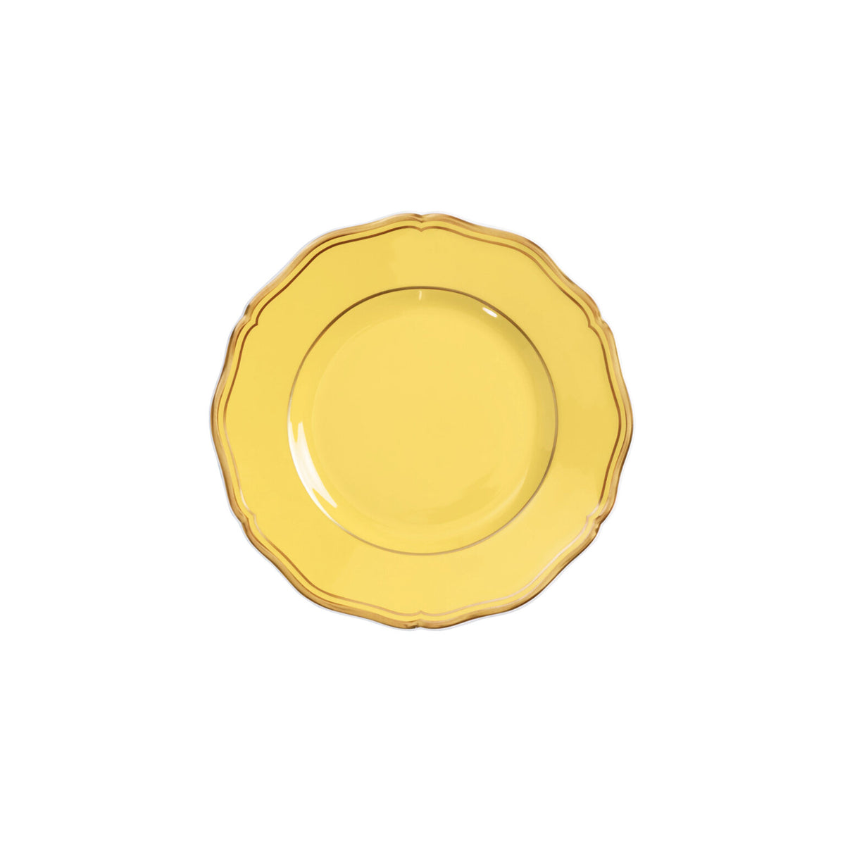 Raynaud Mazurka Gold with yellow background Bread and Butter Plate, 6 1/4 in