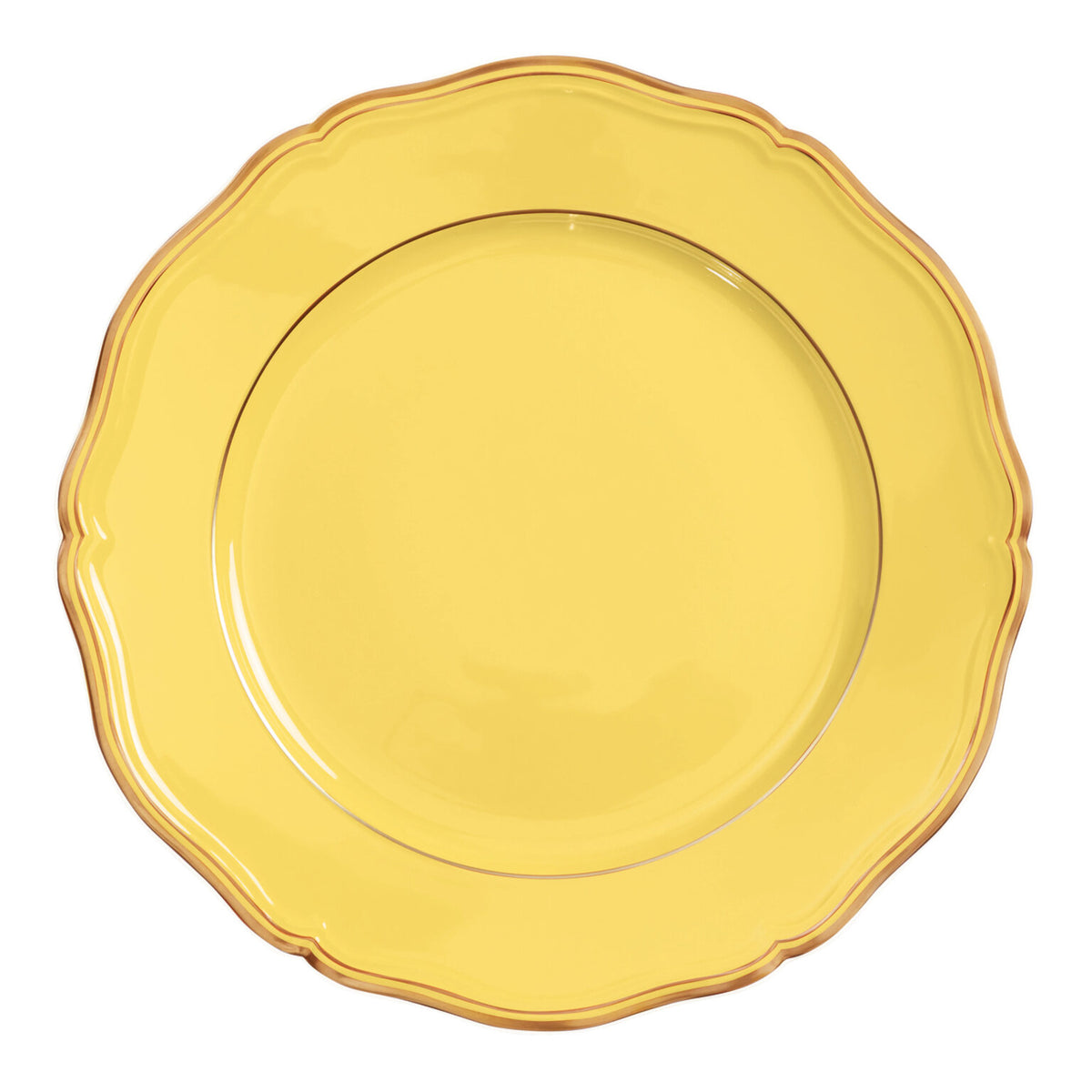 Raynaud Mazurka Gold with yellow background Buffet Plate, 12 1/4 in