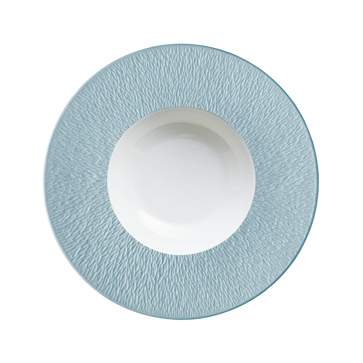 Raynaud Mineral Irise Sky Blue Plate Deep, 10 3/4 In, 9 1/4 oz