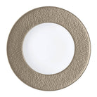 Raynaud Mineral Irise Warm Gray Buffet Plate, 12 1/2 in, Coupe Engraved Rim