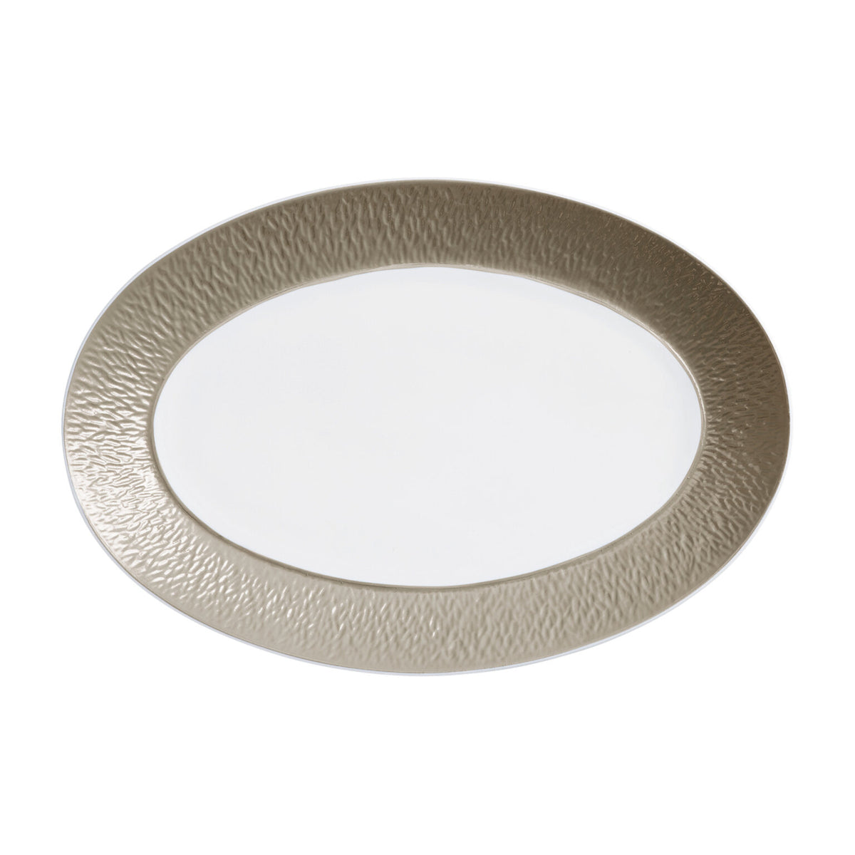 Raynaud Mineral Irise Warm Gray Platter, 11 3/4 in x 7 3/4 in