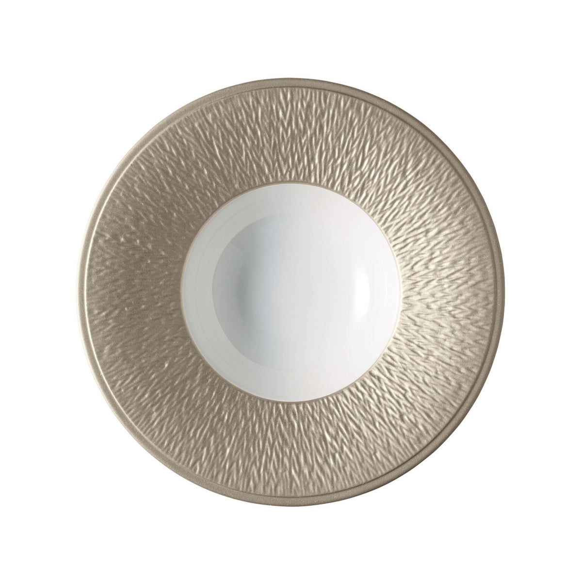Raynaud Mineral Irise Warm Gray Soup Plate, 9 In, 6 oz
