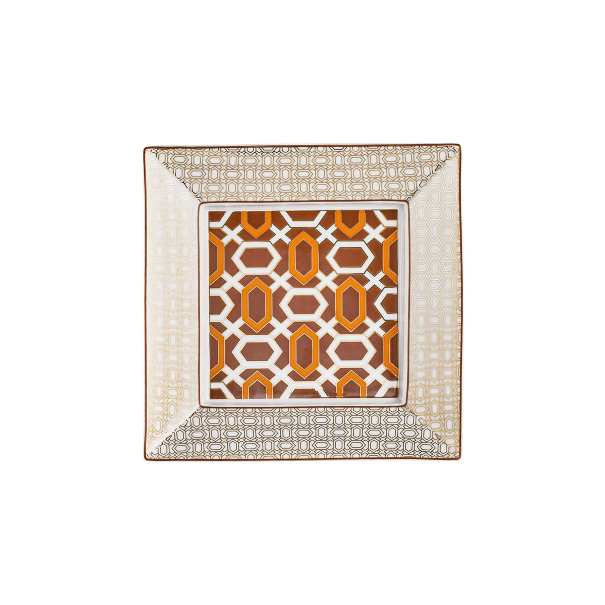 Raynaud Mosaic Alhambra Orange Trinket Tray, 7 in x 7 in
