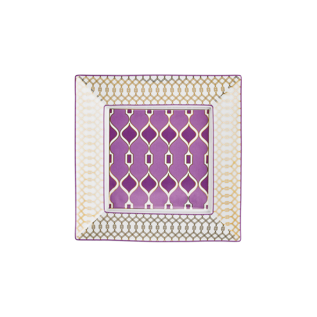 Raynaud Mosaic Palmyre Rose Trinket Tray, 7 in x 7 in