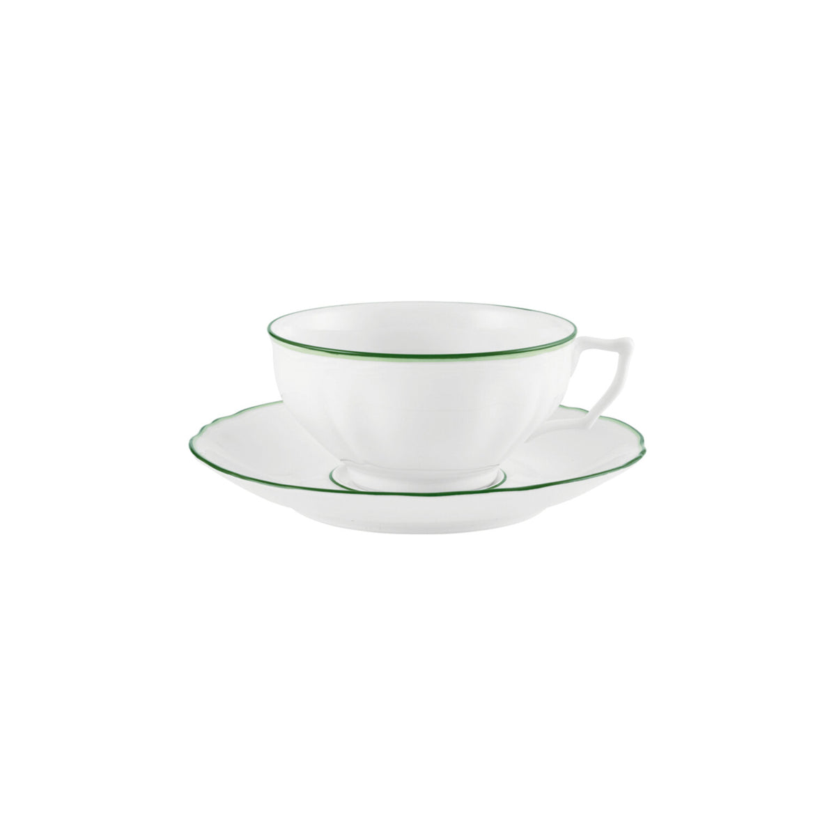 Raynaud Touraine Double Filet Vert Saucer, 7 in, view 2