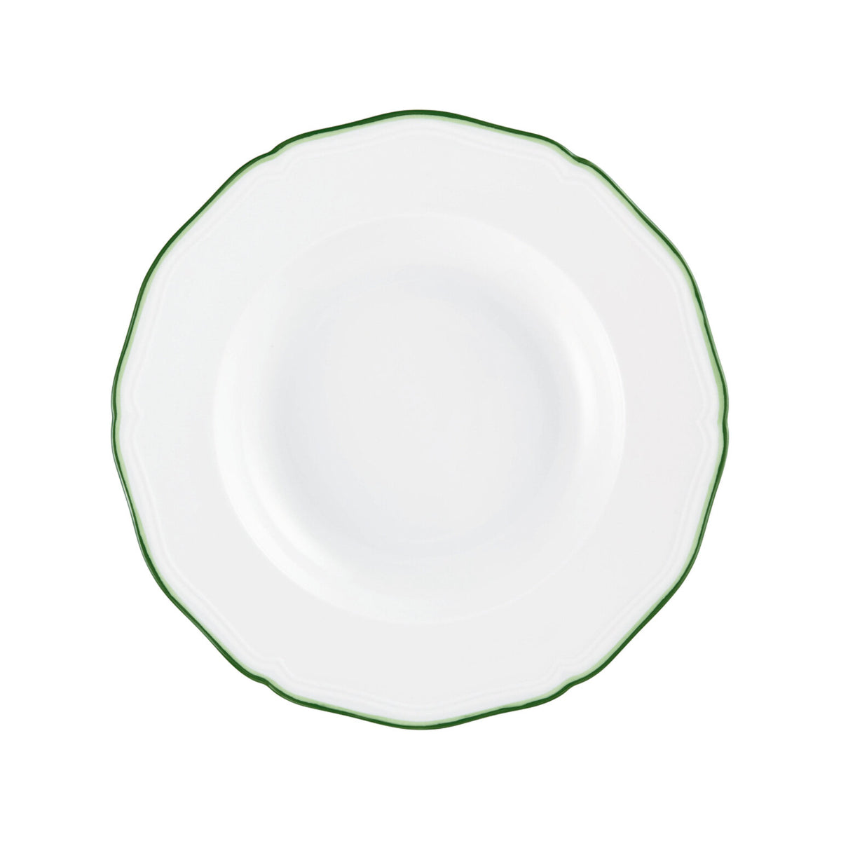 Raynaud Touraine Double Filet Vert Soup Plate, 9 In, 6 oz