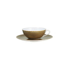 Raynaud Tresor Brown Tea Cup and Saucer Set, 4 1/2 In, 7 1/2 oz