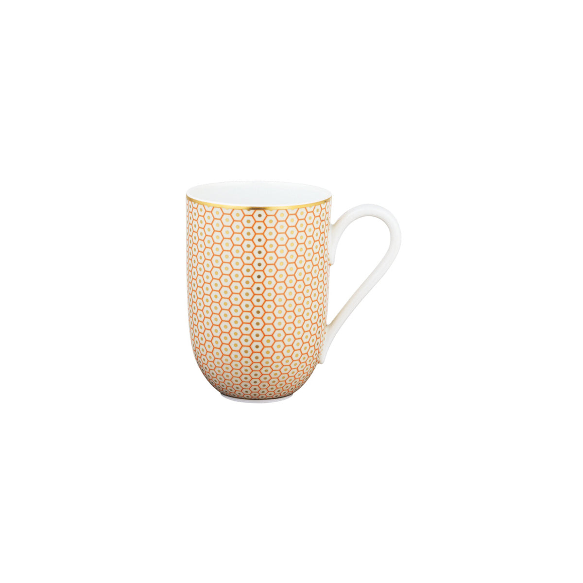 Raynaud Tresor Orange Mug, 3 1/4 In, 10 1/4 oz