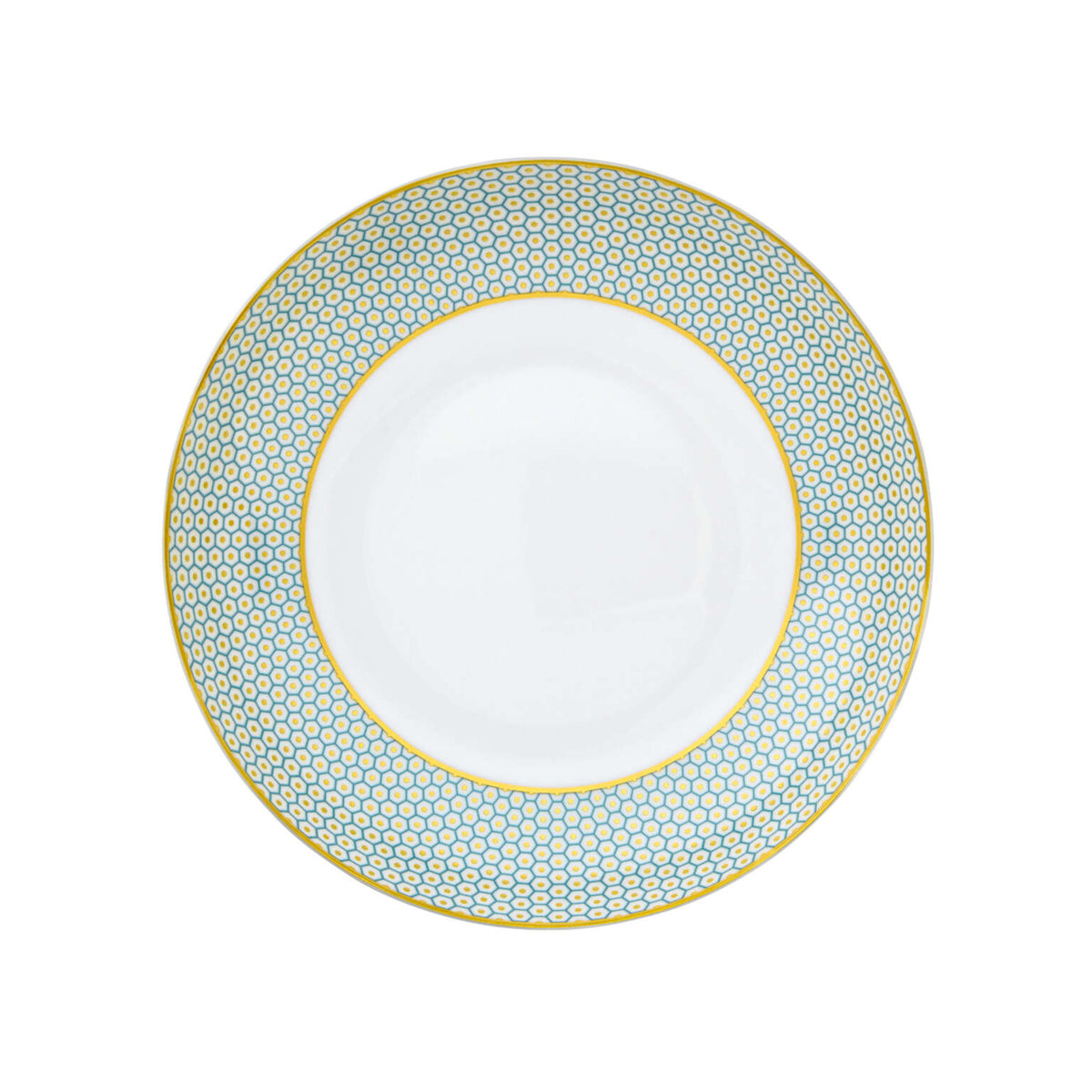 Raynaud Tresor Turquoise Soup Plate, 8 3/4 In, 20 1/4 oz