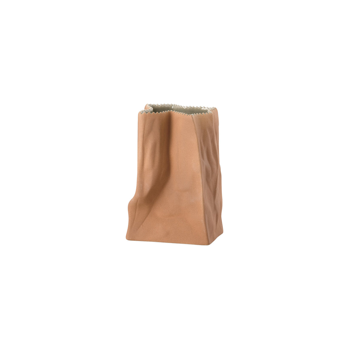 Rosenthal Bag Vase, Light Brown, 5 1/2 in