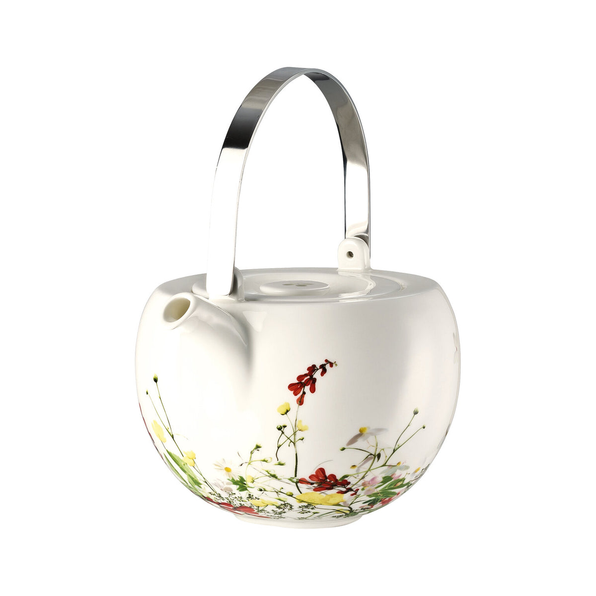 Rosenthal Brillance Bone China Fleurs Sauvages Combi Pot, Metal Handle, view 2