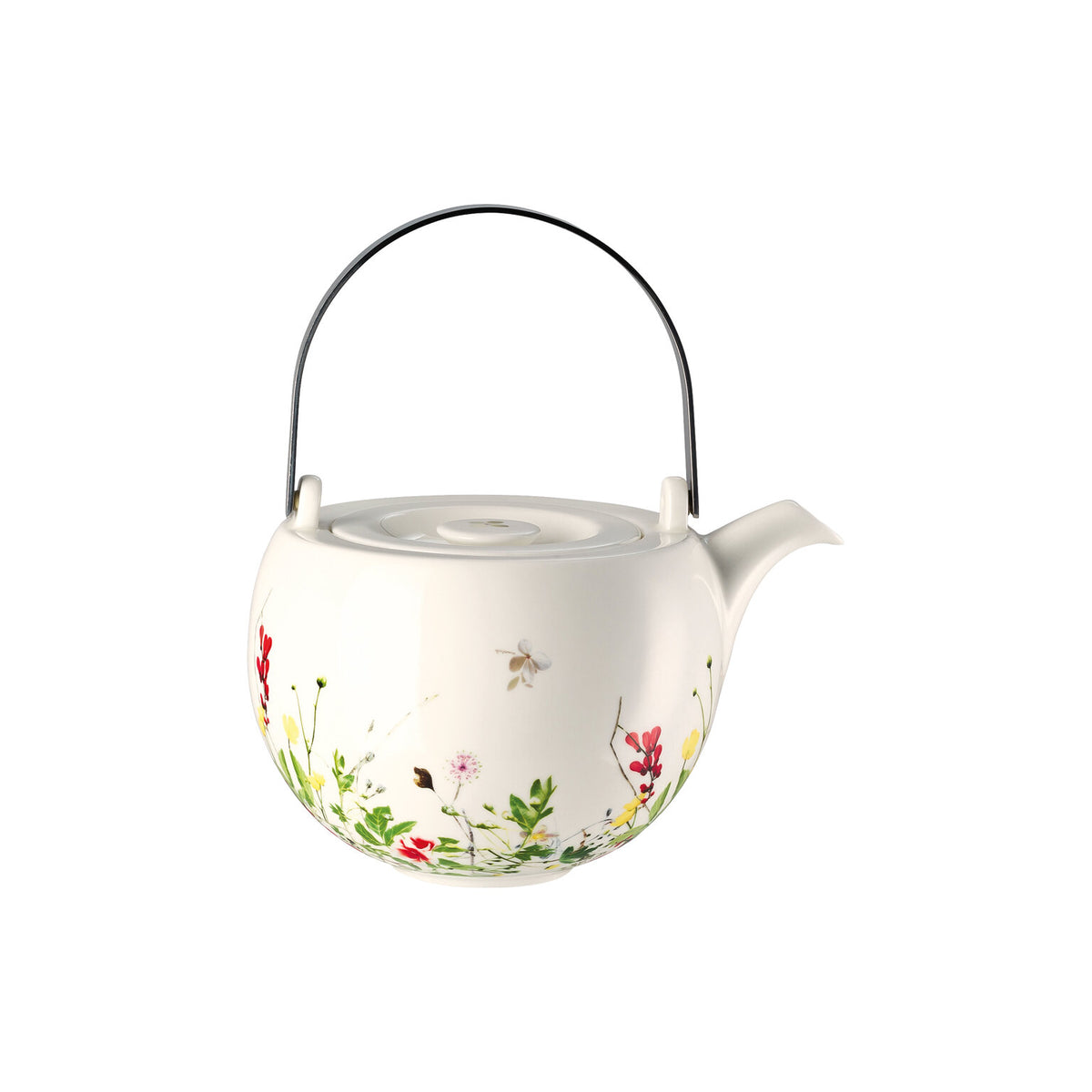 Rosenthal Brillance Bone China Fleurs Sauvages Combi Pot, Metal Handle, view 3