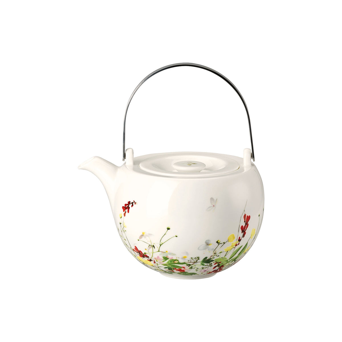 Rosenthal Brillance Bone China Fleurs Sauvages Combi Pot, Metal Handle
