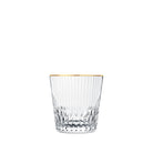 Saint-Louis Apollo Large Old Fashioned Glass #1 Gold Rim on a white background