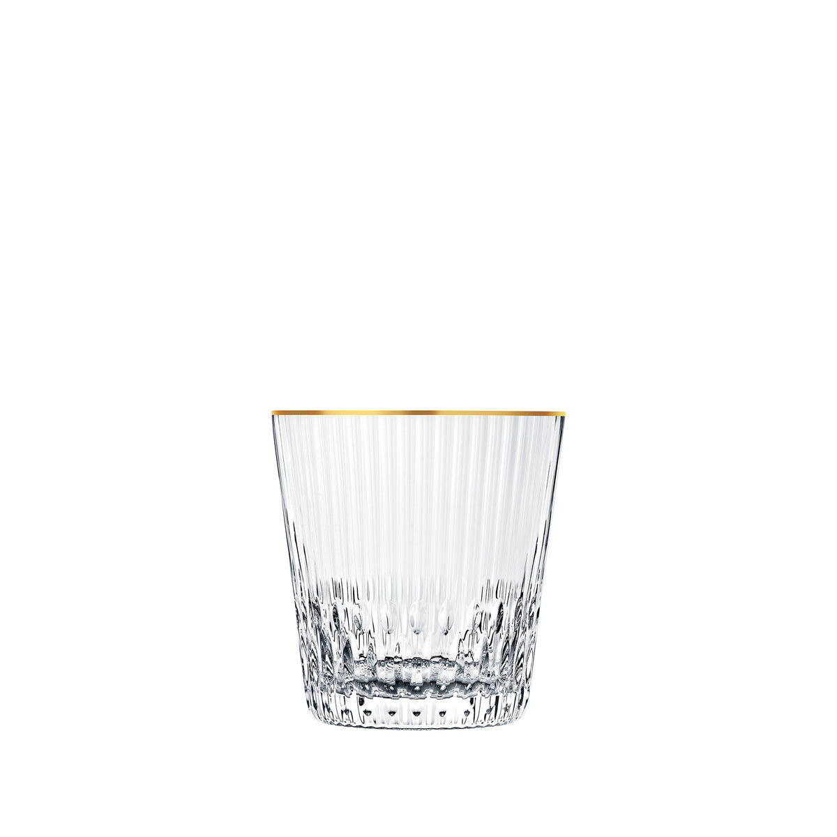 Saint-Louis Apollo Large Old Fashioned Glass #1 Gold Rim on a white background