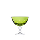 Saint-Louis Bubbles Footed Cup in Chartreuse Green
