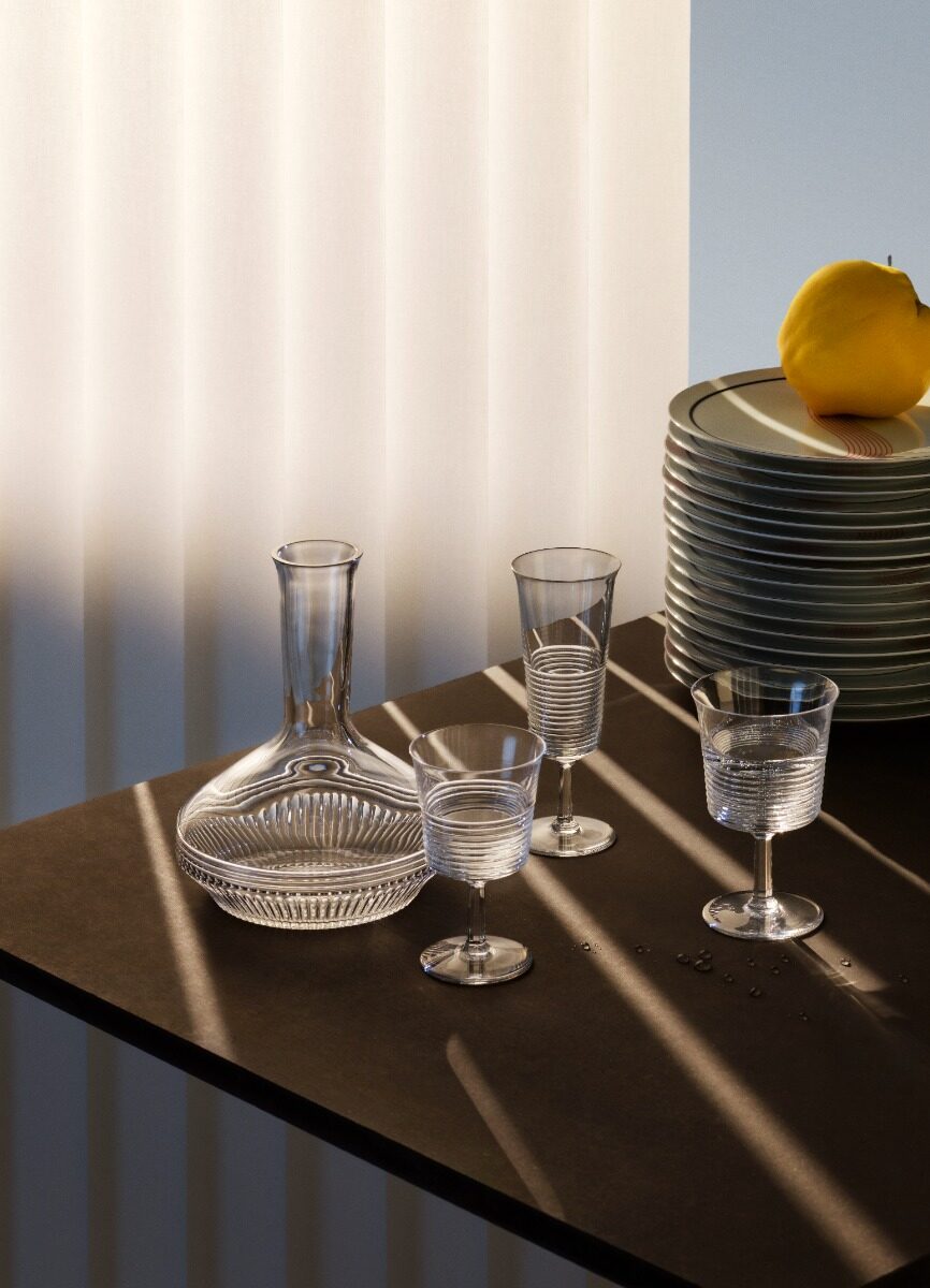 Saint-Louis Cadence Wine Glass #3 in a styled lifestyle setting