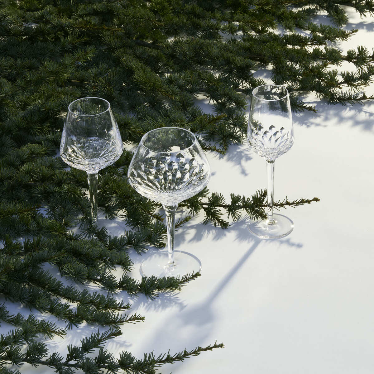 Saint-Louis Folia Champagne Flute in a styled lifestyle setting